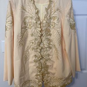 Ben Marc International Cream Embroidered Jacket